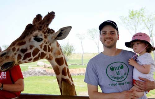 david with giraffe